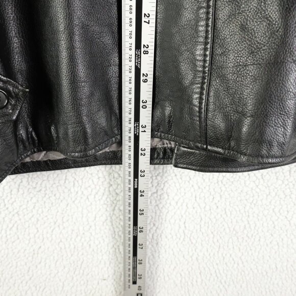 Ciro Citterio Leather Jacket Mens Extra Large Black Button Up Lined Vintage 80s - Picture 5 of 9